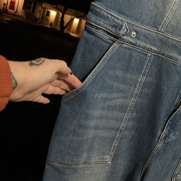 LAST OFFER! Good American Fit For Success Bootcut Denim Jumpsuit Sz 6 (18) 3XL - Picture 9 of 17